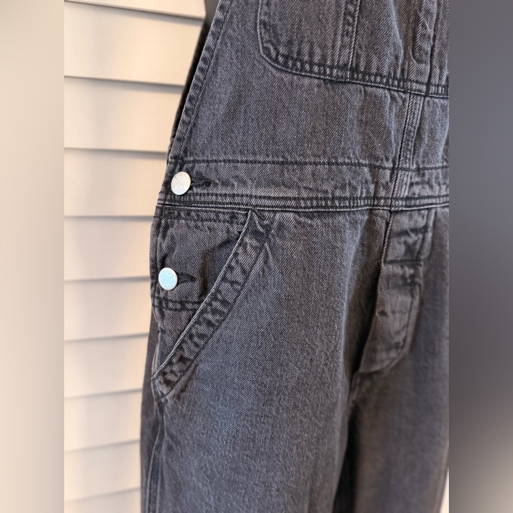 Free People We The Free Ziggy Denim Overalls Black Size 24 - Picture 5 of 10